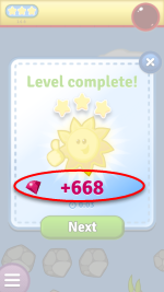 On level completion stars turn into rubies.